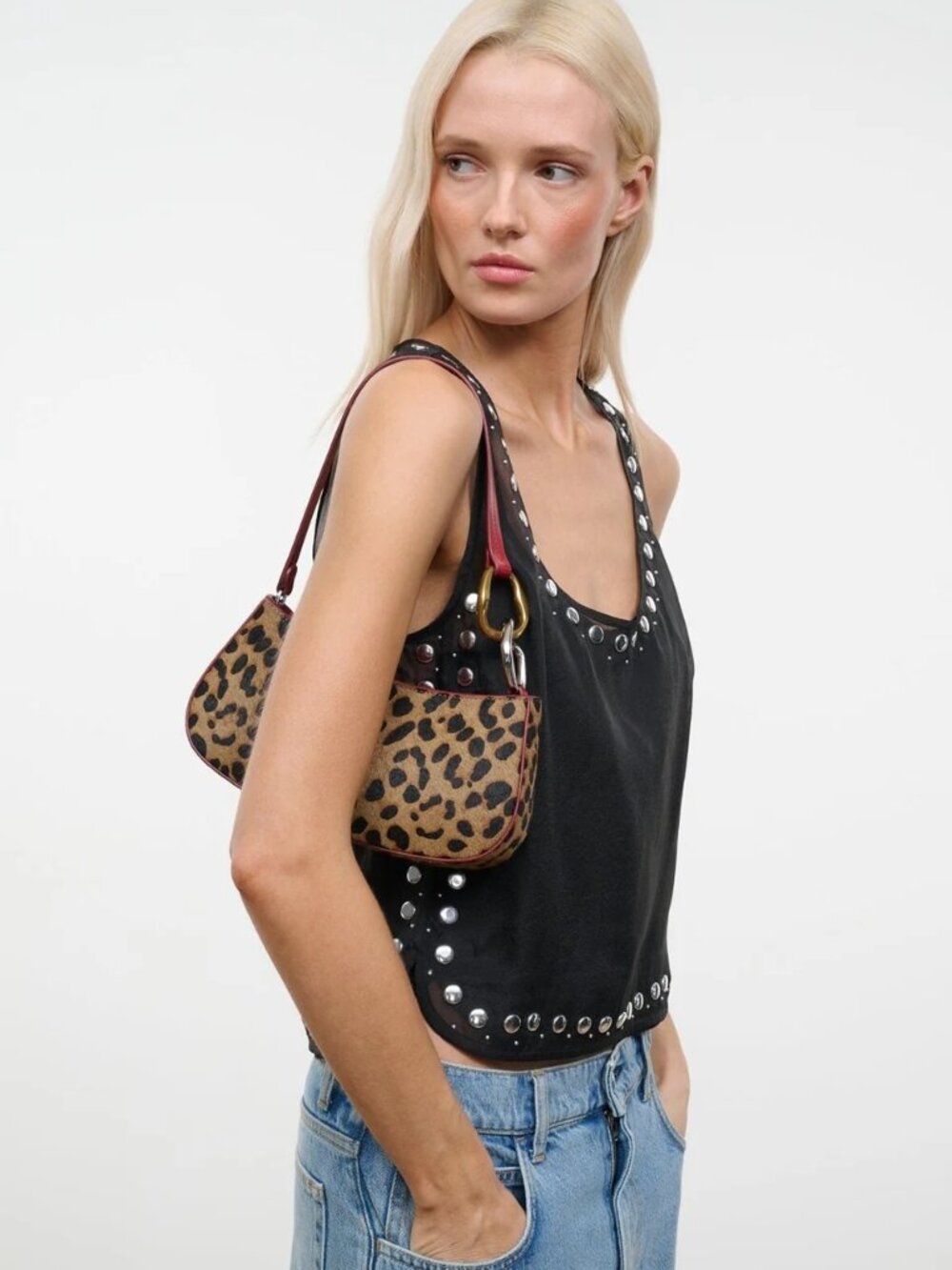 Staud Ollie Bag in Cheetah - Picture 4 of 13